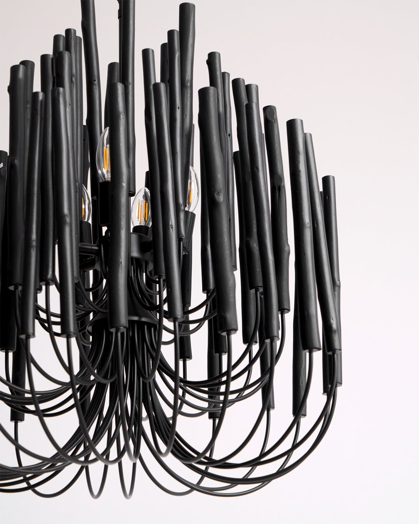 Swinton Chandelier | White Wood & Metal | Multiple Head Options