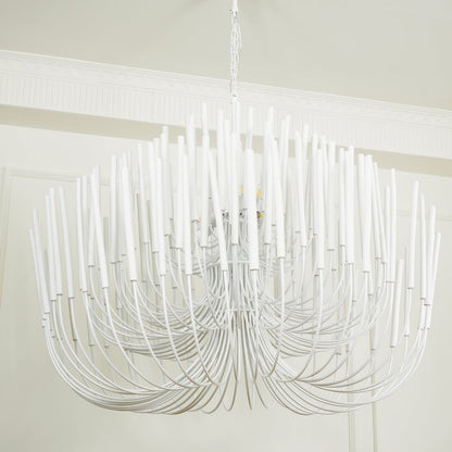 Swinton Chandelier | White Wood & Metal | Multiple Head Options