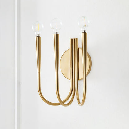 Swoop Arm Wall Lamp | Metal & Glass | Copper or Black Finish