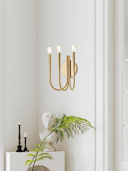 Swoop Arm Wall Lamp | Metal & Glass | Copper or Black Finish