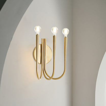 Swoop Arm Wall Lamp | Metal & Glass | Copper or Black Finish
