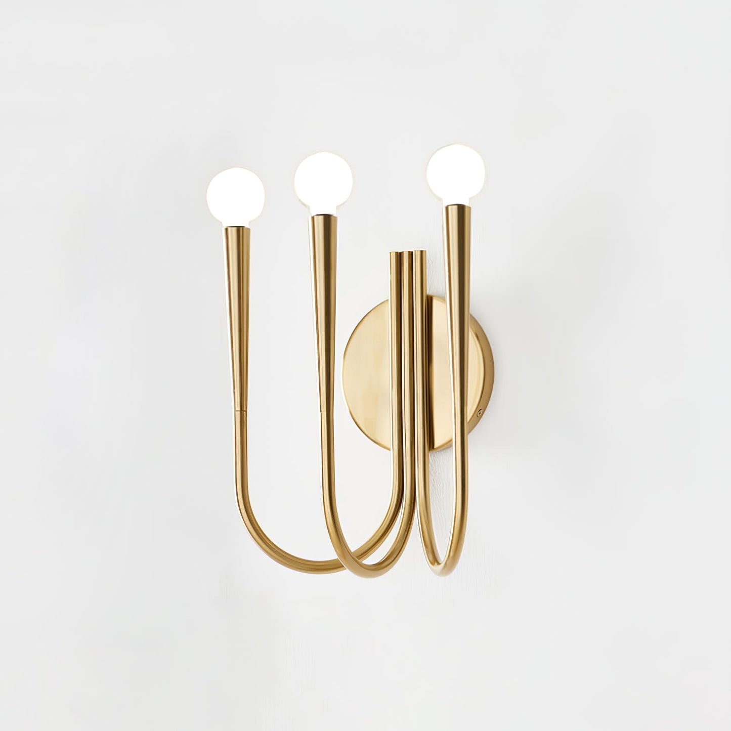 Swoop Arm Wall Lamp | Metal & Glass | Copper or Black Finish