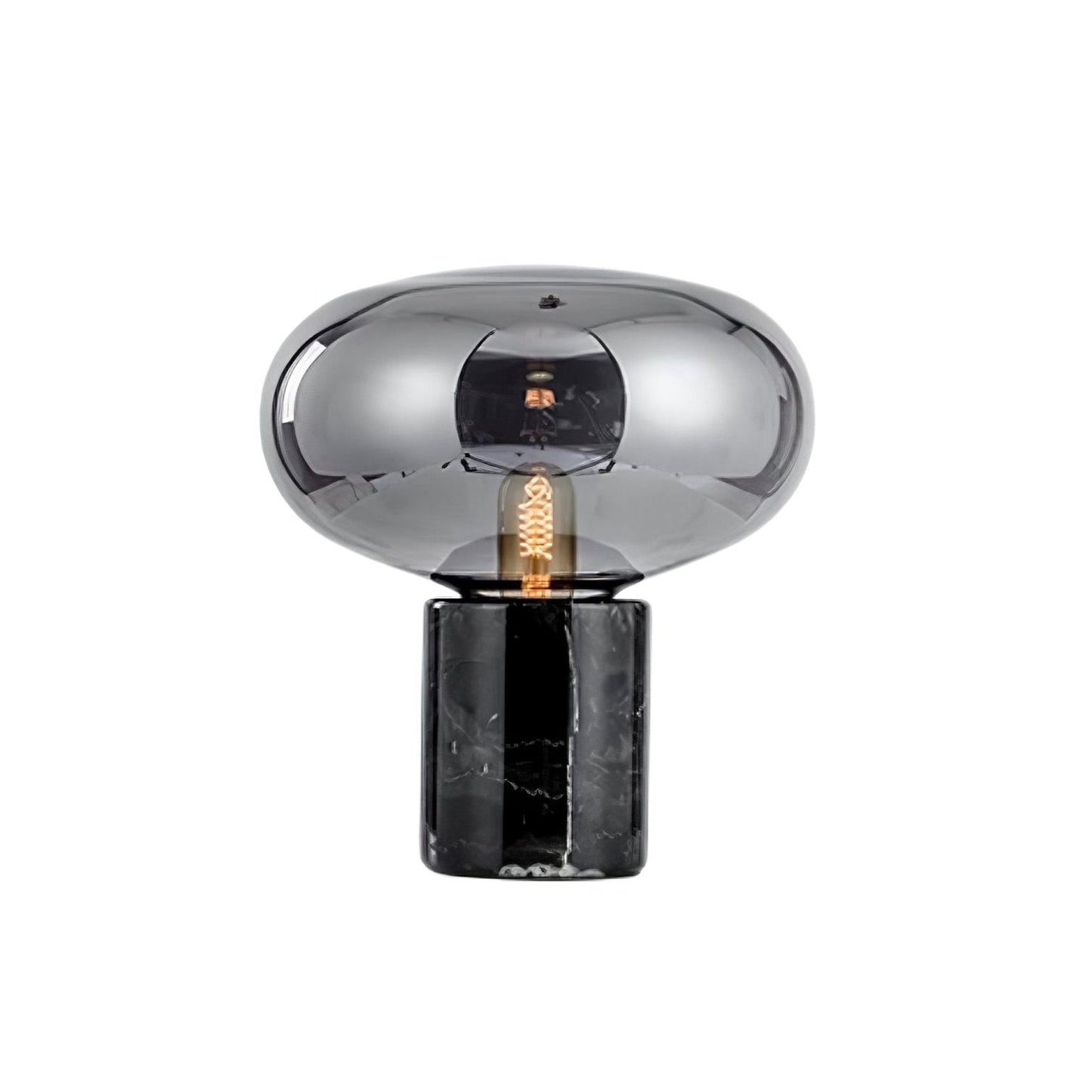 Sylvaine Table Lamp | Frosted Glass & Black Marble | 23cm or 32cm