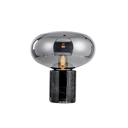 Sylvaine Table Lamp | Frosted Glass & Black Marble | 23cm or 32cm