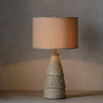 Sylvan Grace Table Lamp | Wood & Cloth | Beige