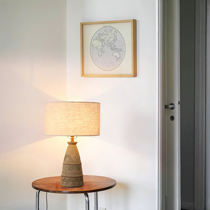 Sylvan Grace Table Lamp | Wood & Cloth | Beige