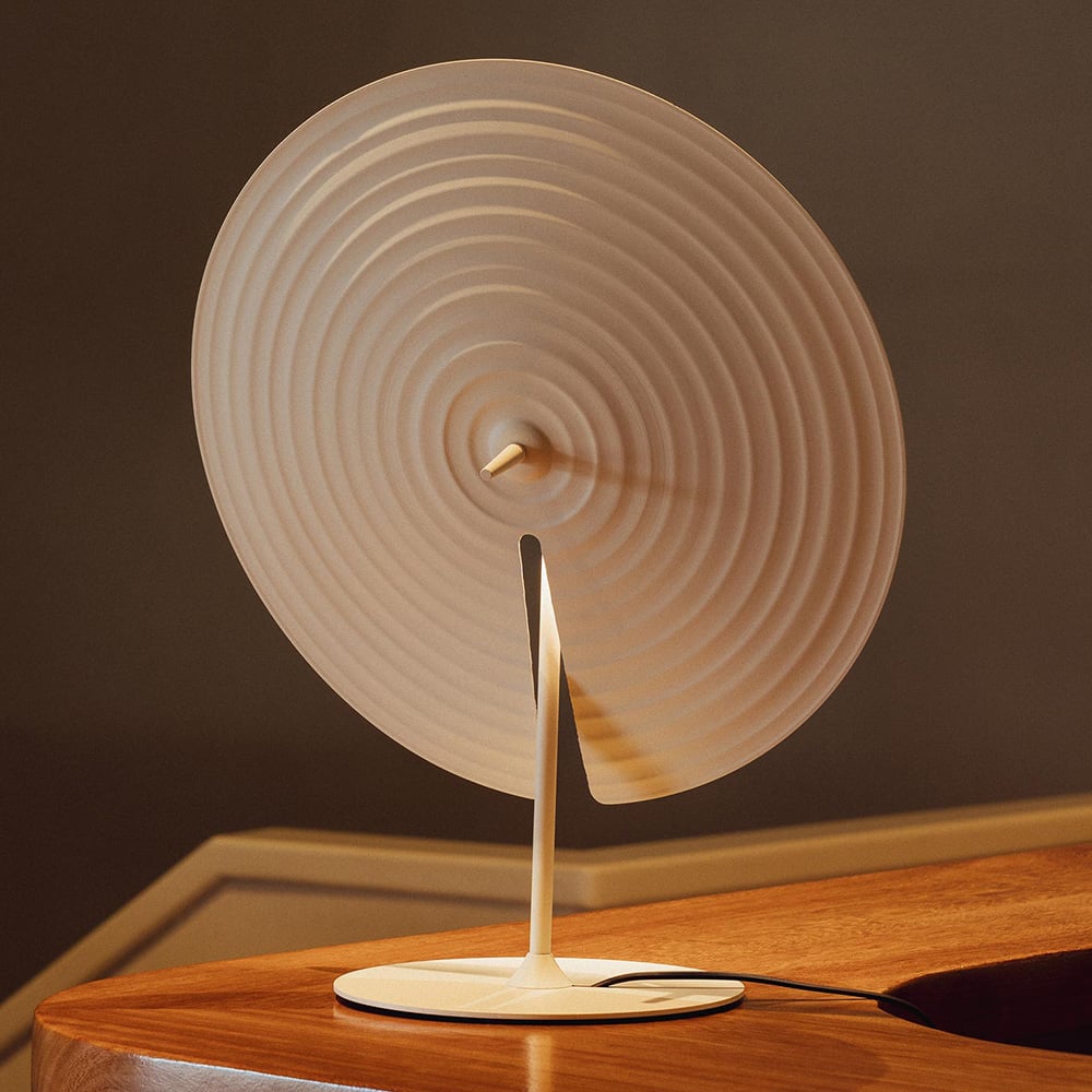 Symphony Table Lamp | Adjustable Rotating Shade | Red, Black, White