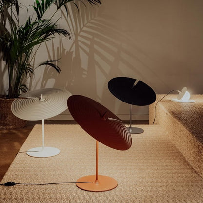 Symphony Table Lamp | Adjustable Rotating Shade | Red, Black, White
