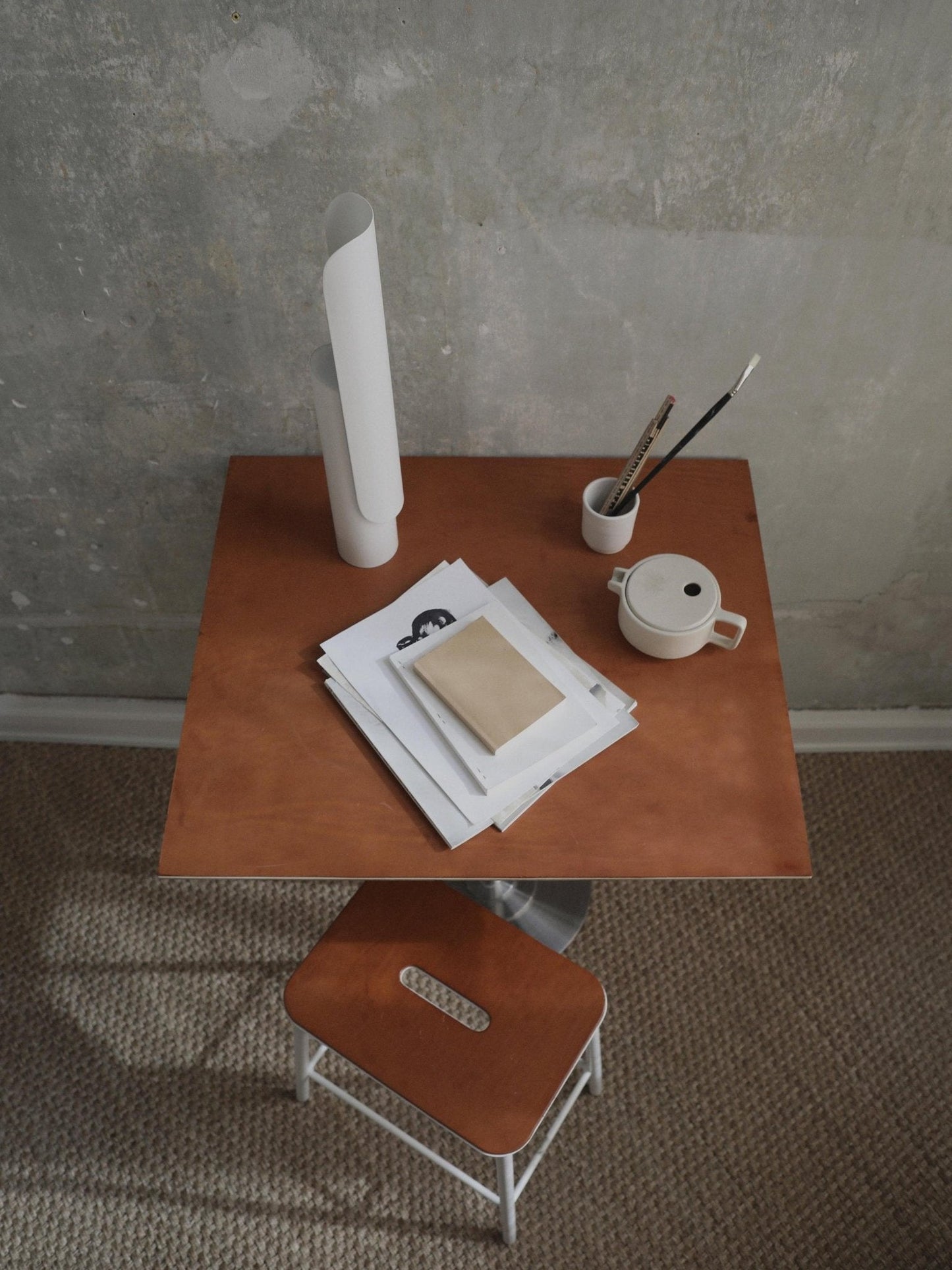 Table Lamp | Integrated LED | White, Black, Antiqued Copper