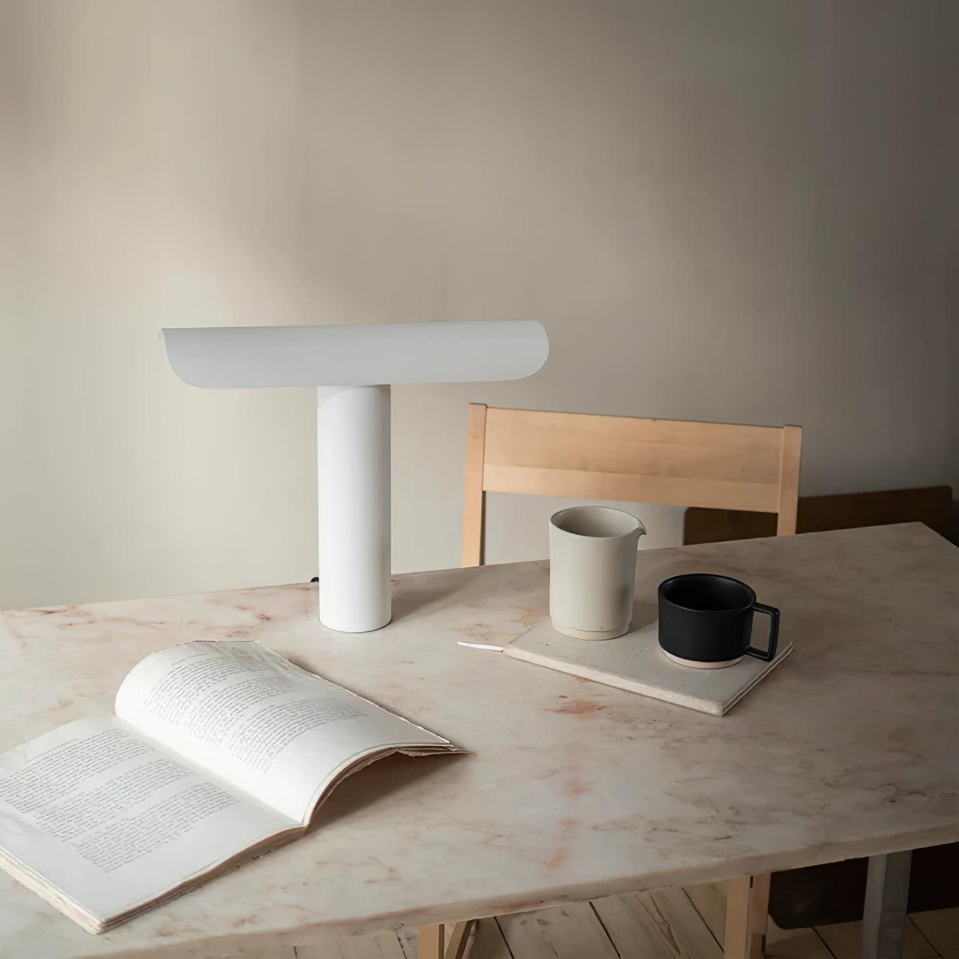 Table Lamp | Integrated LED | White, Black, Antiqued Copper
