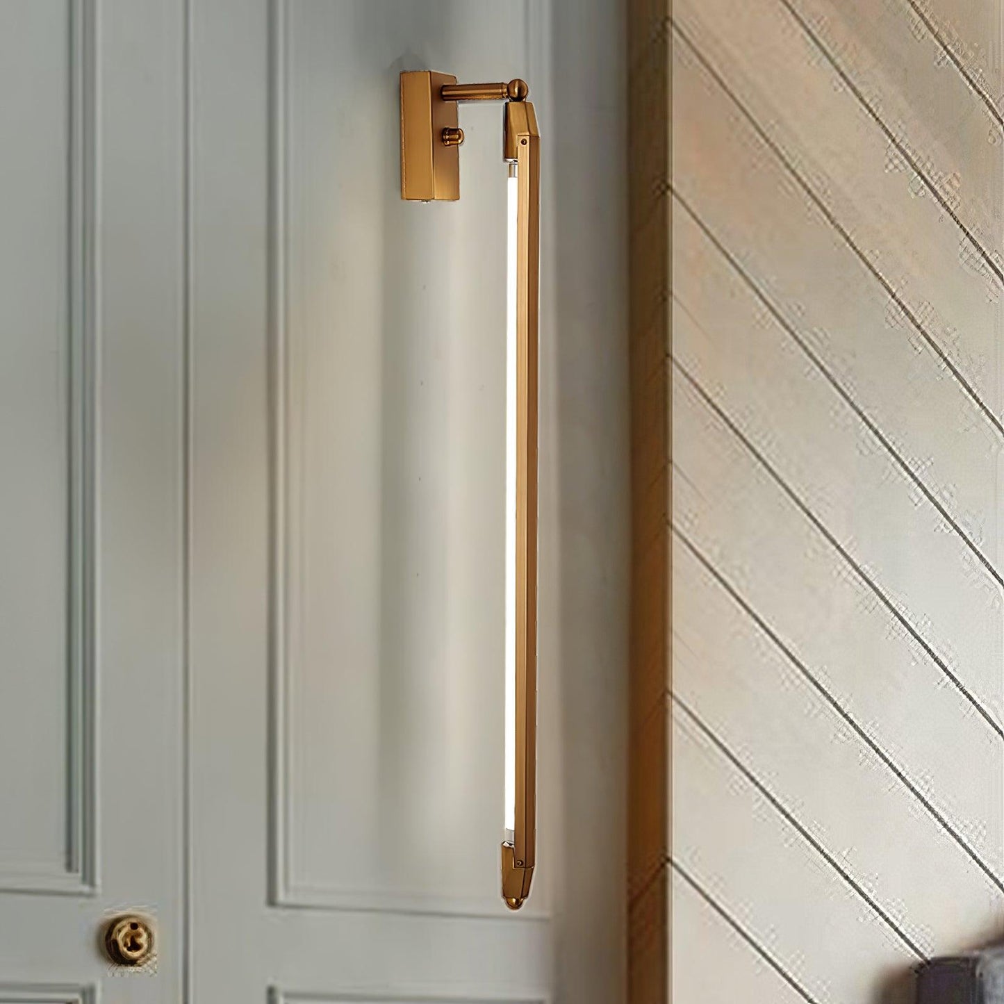 T Tube Wall Light | Iron & Metal | Gold Finish