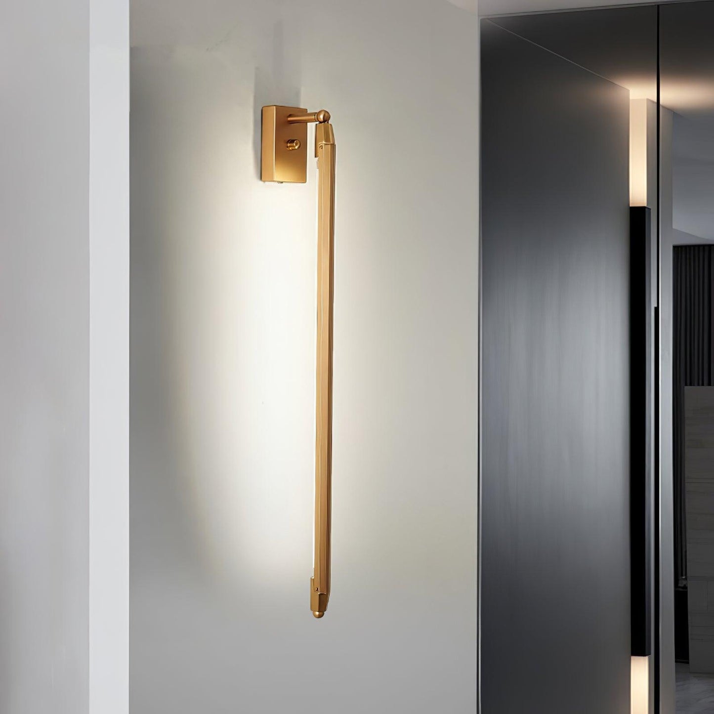 T Tube Wall Light | Iron & Metal | Gold Finish