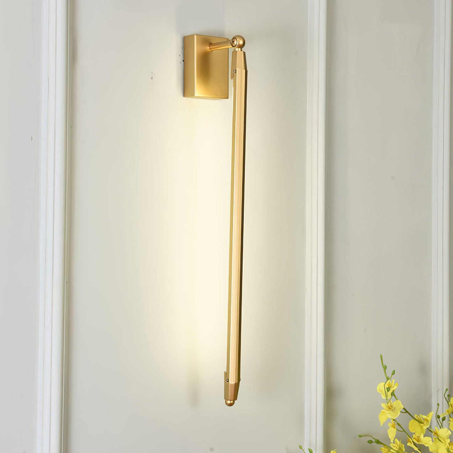 T Tube Wall Light | Iron & Metal | Gold Finish