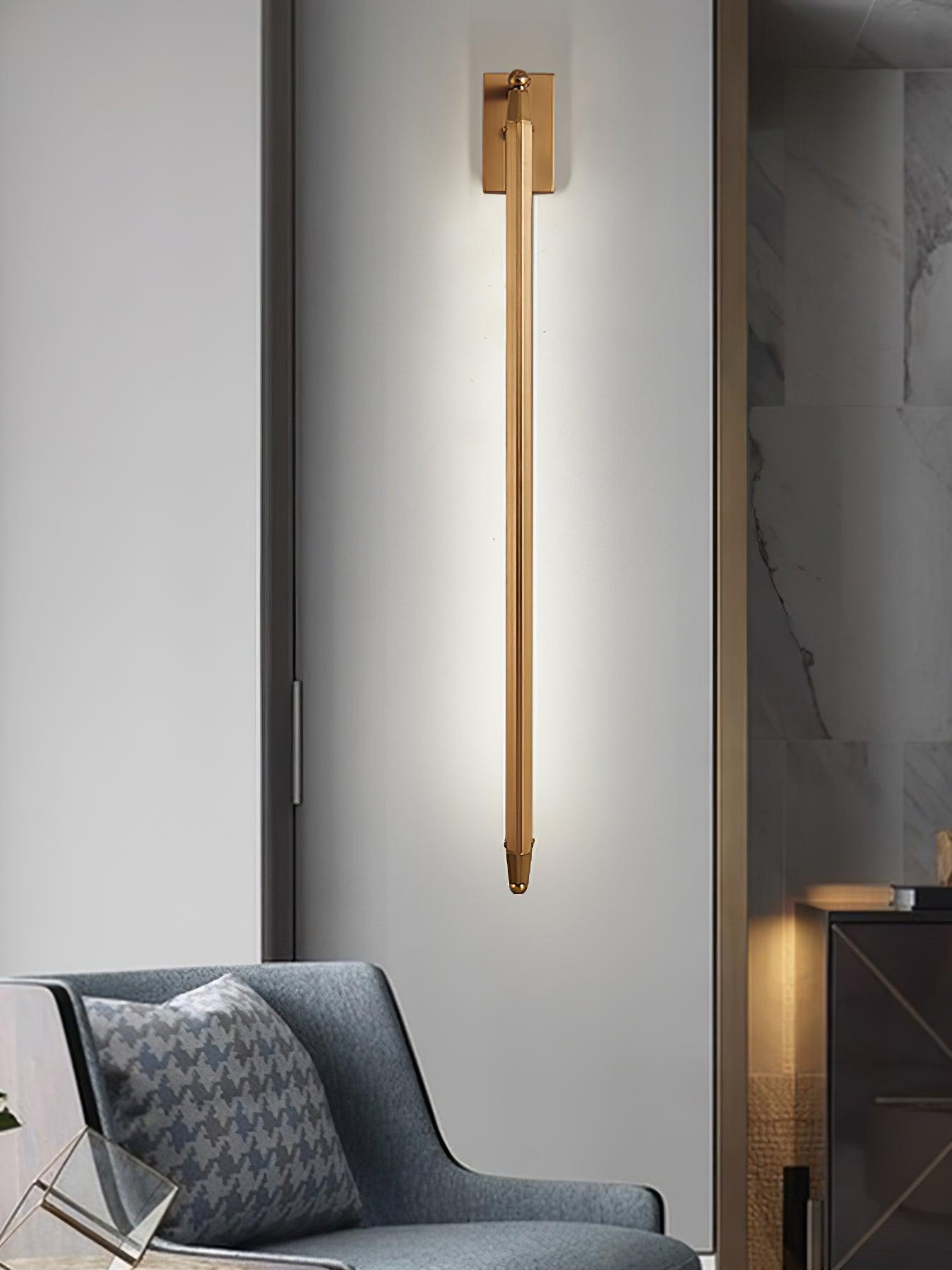 T Tube Wall Light | Iron & Metal | Gold Finish