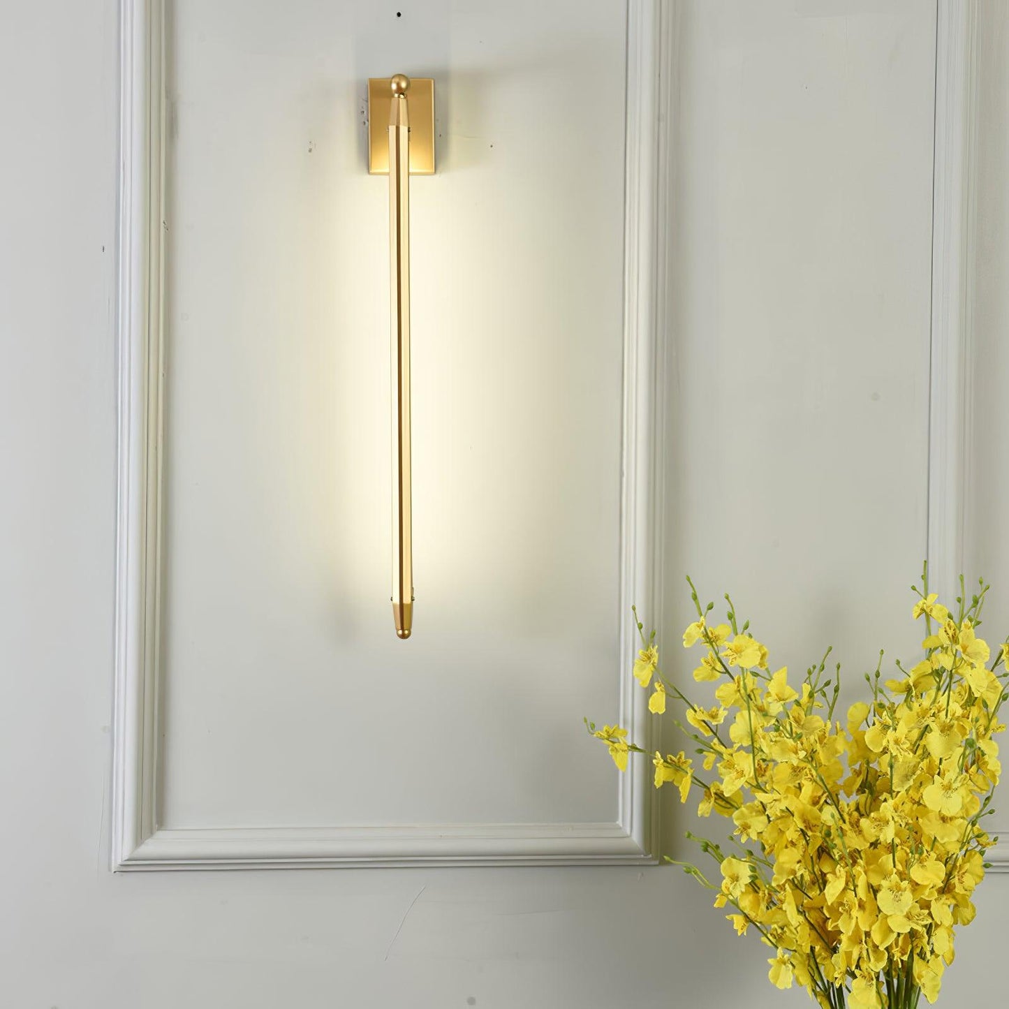 T Tube Wall Light | Iron & Metal | Gold Finish