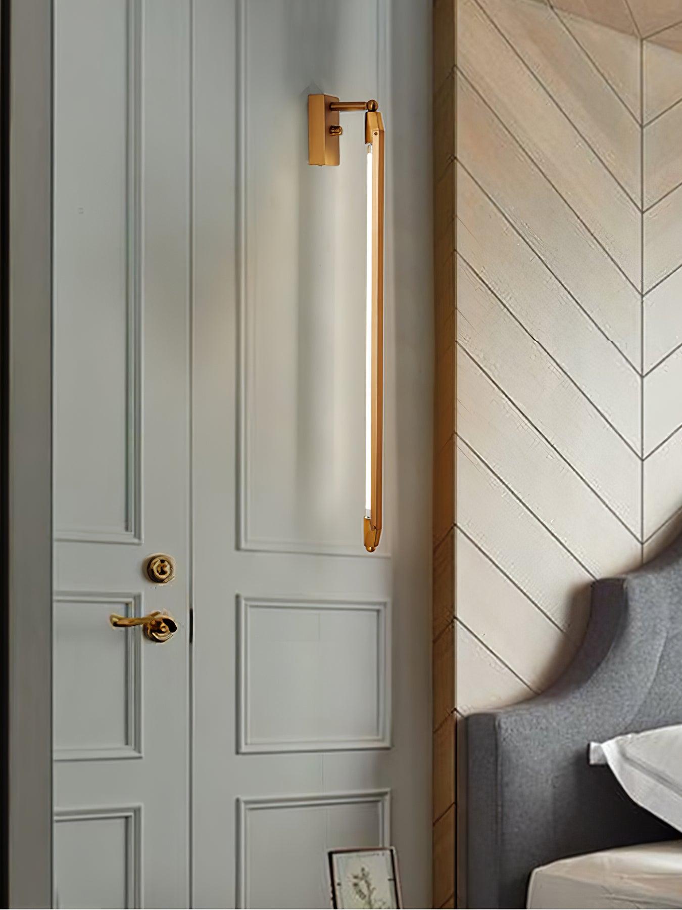 T Tube Wall Light | Iron & Metal | Gold Finish