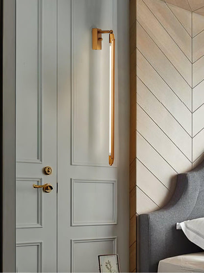 T Tube Wall Light | Iron & Metal | Gold Finish