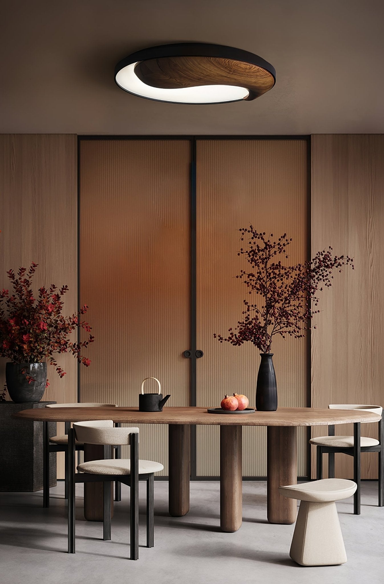 Taiyi Balance Ceiling Light | Wood & Metal | 65cm Diameter