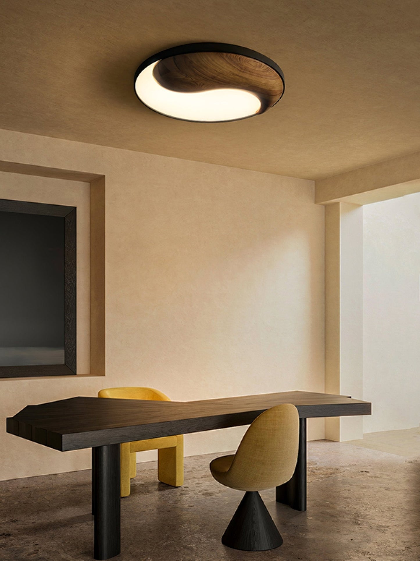 Taiyi Balance Ceiling Light | Wood & Metal | 65cm Diameter