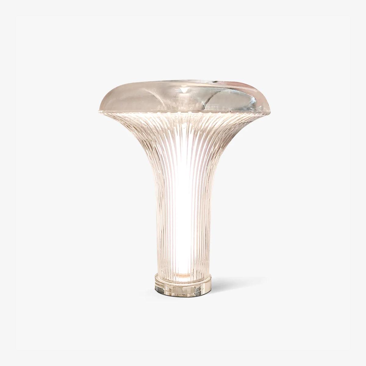 Takku Table Lamp | Transparent Glass & Metal | 34cm Diameter