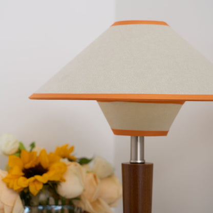 Talonwood Table Lamp | Walnut Wood & Fabric Shade | 30cm Diameter