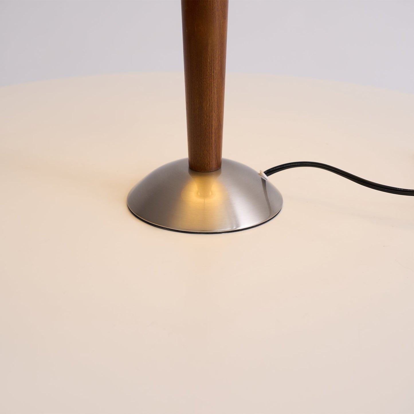 Talonwood Table Lamp | Walnut Wood & Fabric Shade | 30cm Diameter