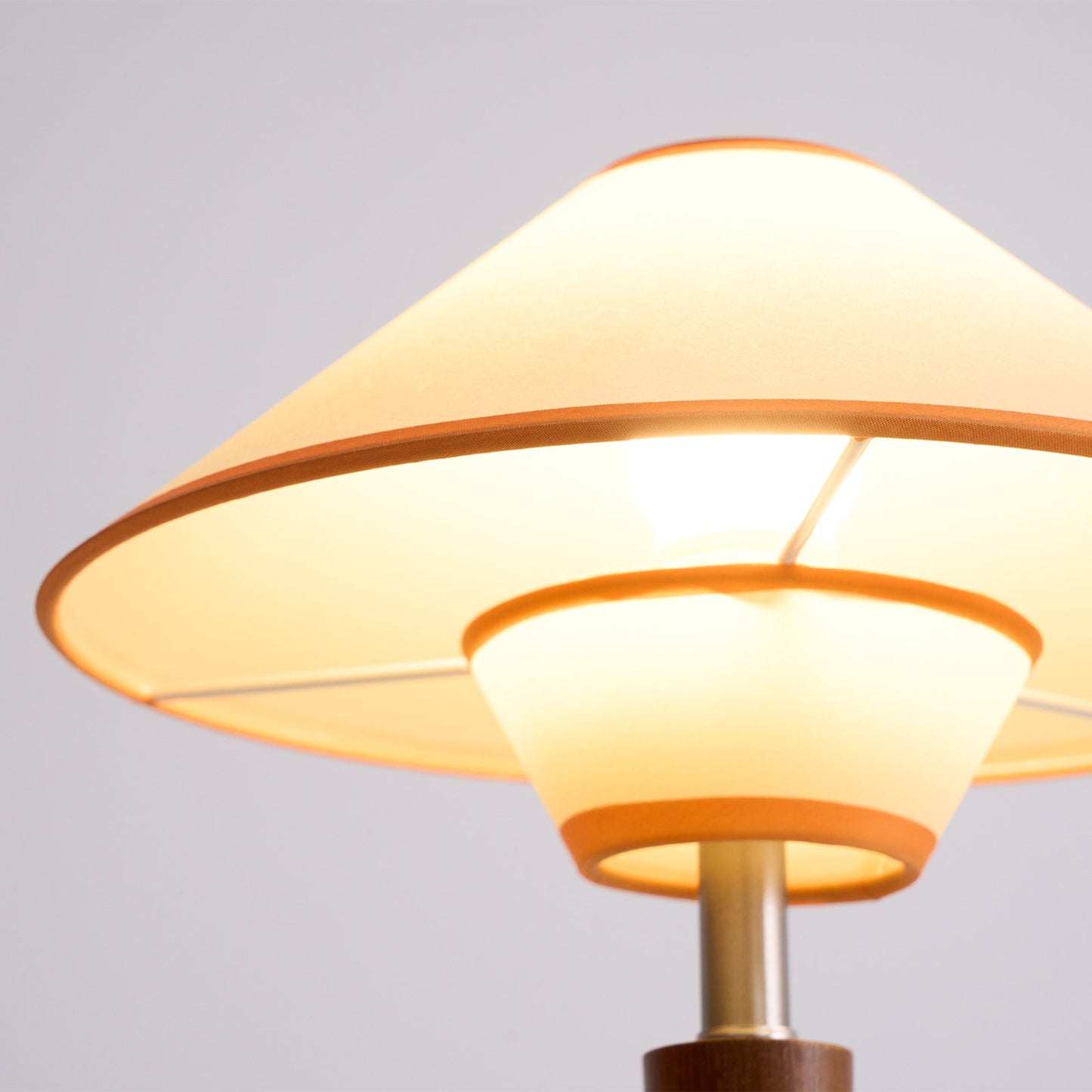 Talonwood Table Lamp | Walnut Wood & Fabric Shade | 30cm Diameter