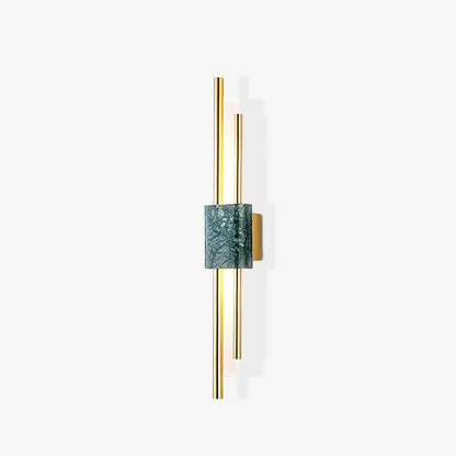 Tanto Wall Light | Brass & Marble | Gold with Green or White Shade
