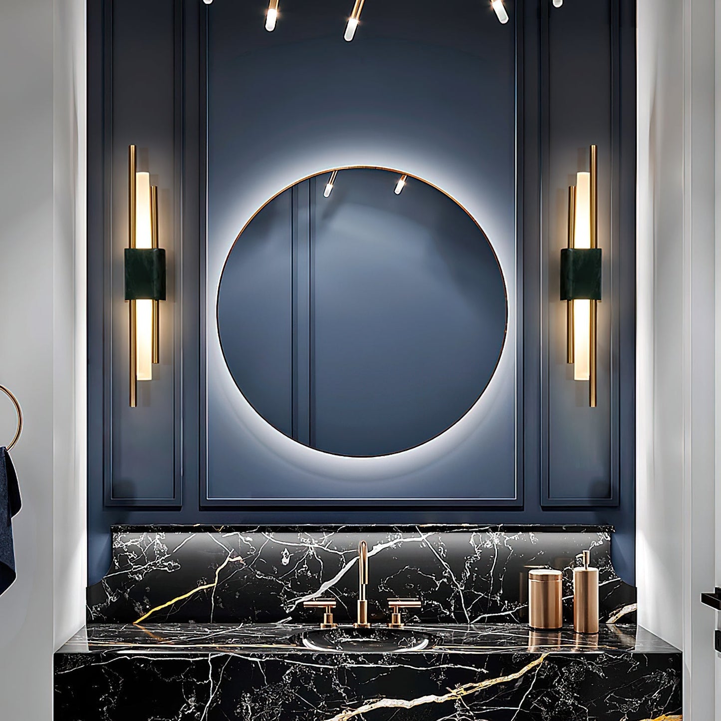 Tanto Wall Light | Brass & Marble | Set of 2