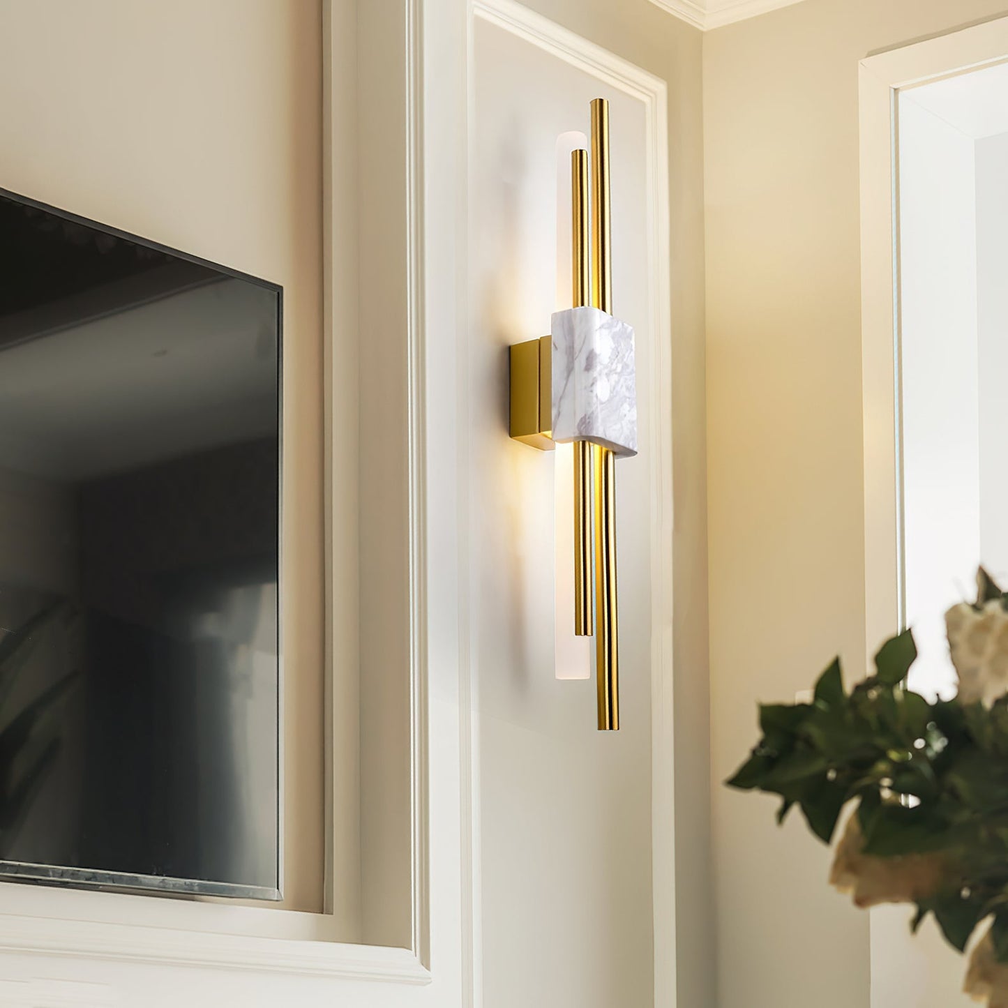 Tanto Wall Light | Brass & Marble | Set of 2