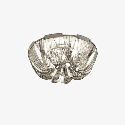 Aluminum Chain Ceiling Light | Modern Metal Design | Gold & Silver Options