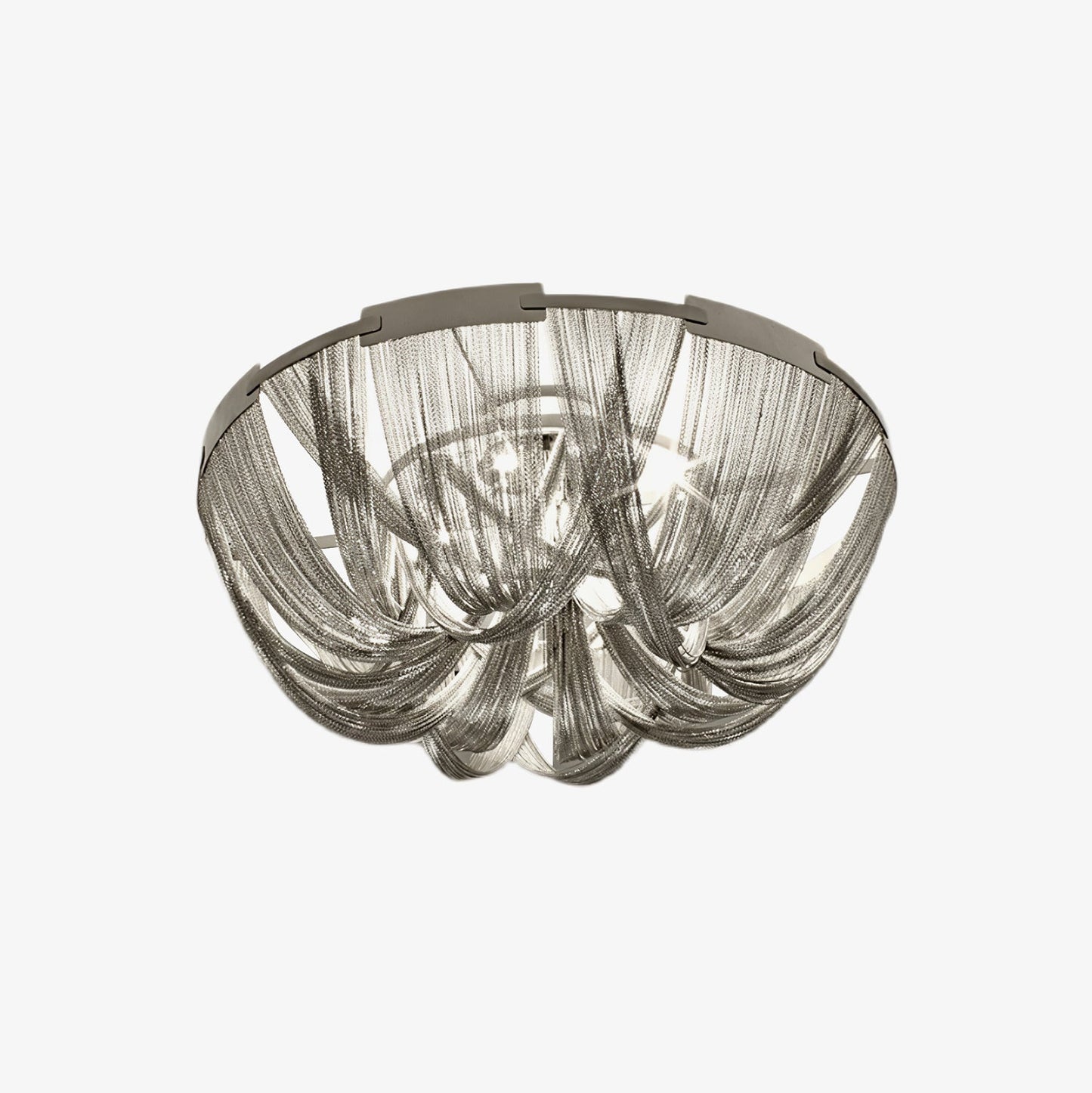 Aluminum Chain Ceiling Light | Modern Metal Design | Gold & Silver Options