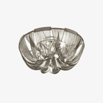 Aluminum Chain Ceiling Light | Modern Metal Design | Gold & Silver Options