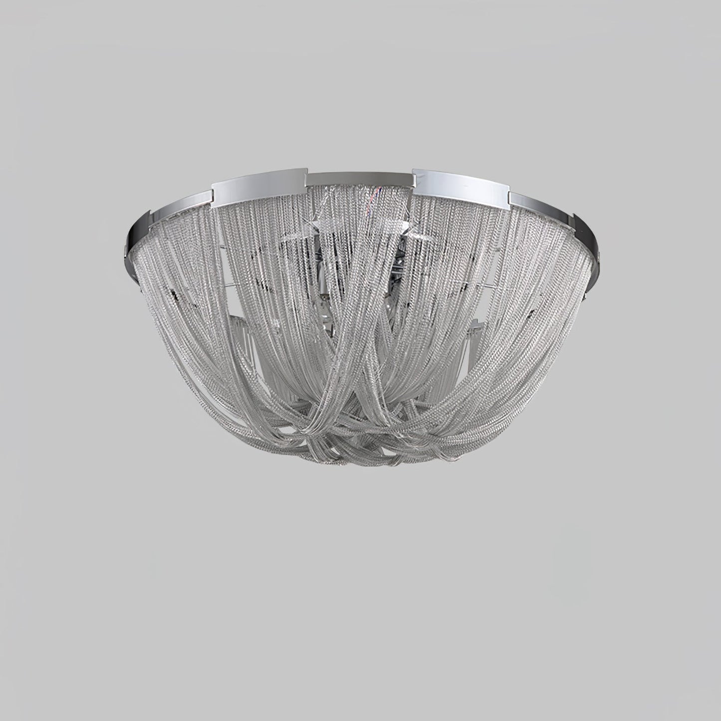 Aluminum Chain Ceiling Light | Modern Metal Design | Gold & Silver Options