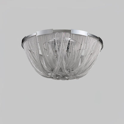 Aluminum Chain Ceiling Light | Modern Metal Design | Gold & Silver Options