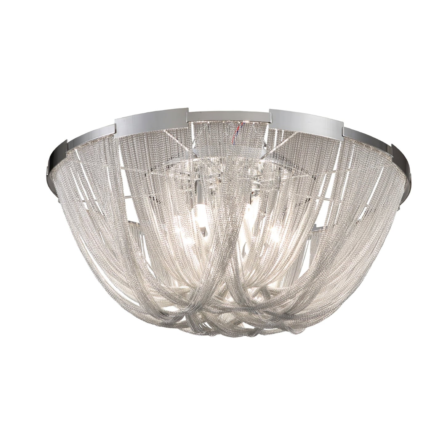 Aluminum Chain Ceiling Light | Modern Metal Design | Gold & Silver Options