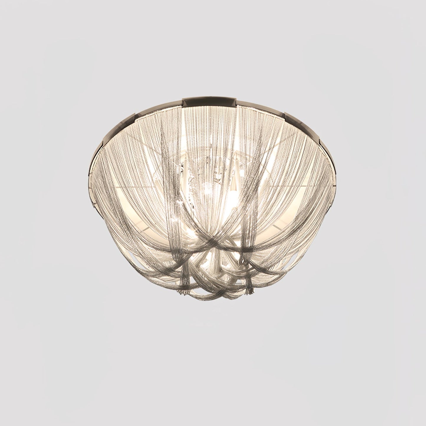 Aluminum Chain Ceiling Light | Modern Metal Design | Gold & Silver Options