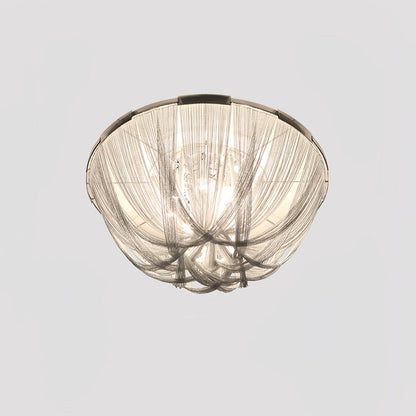 Aluminum Chain Ceiling Light | Modern Metal Design | Gold & Silver Options