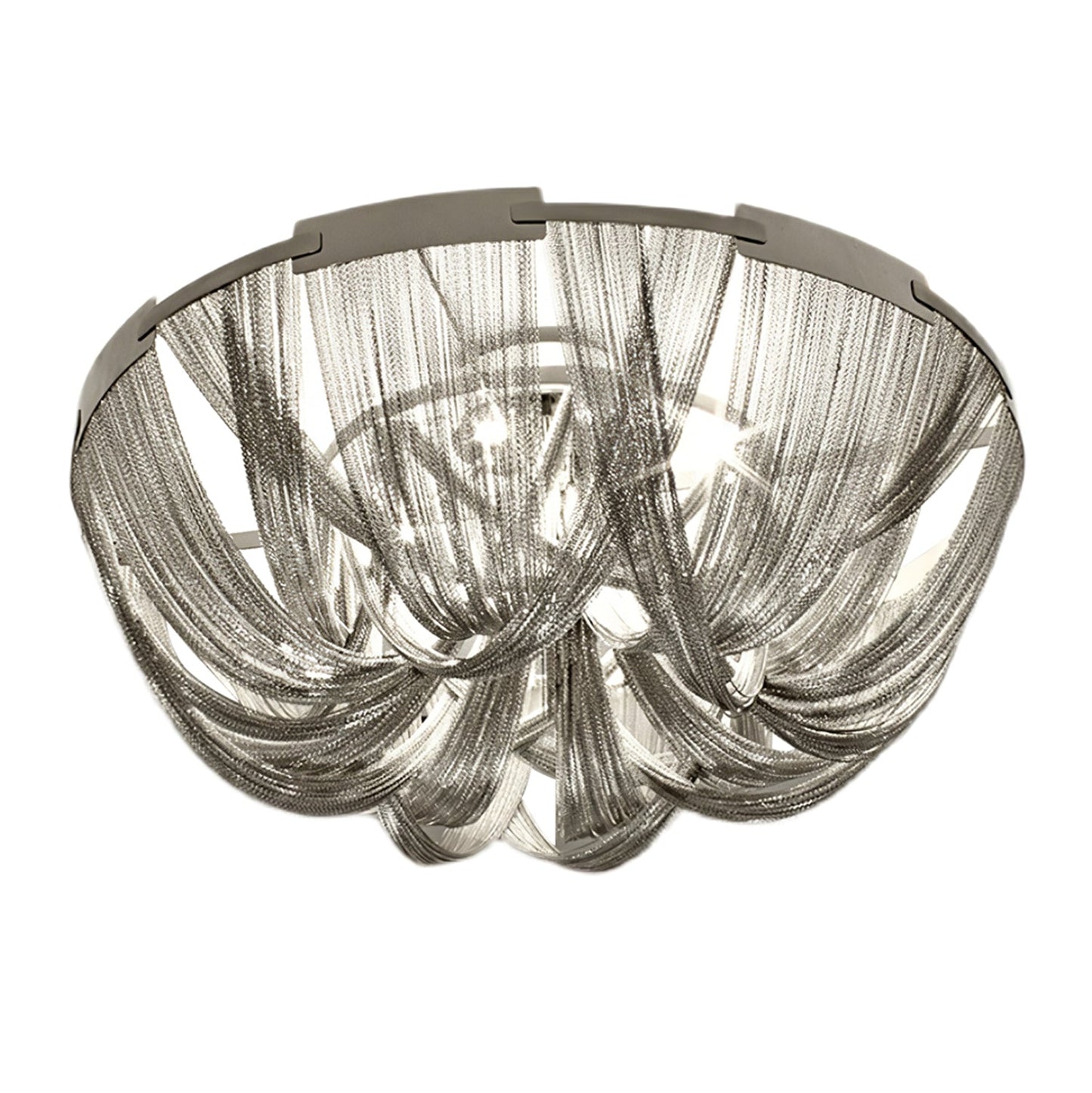 Aluminum Chain Ceiling Light | Modern Metal Design | Gold & Silver Options