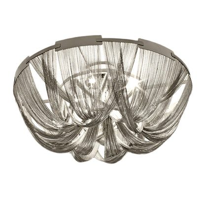 Aluminum Chain Ceiling Light | Modern Metal Design | Gold & Silver Options