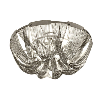 Aluminum Chain Ceiling Light | Modern Metal Design | Gold & Silver Options