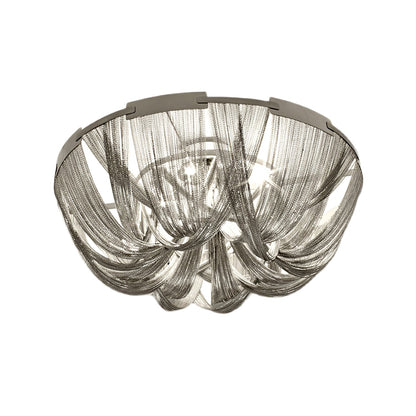 Aluminum Chain Ceiling Light | Modern Metal Design | Gold & Silver Options
