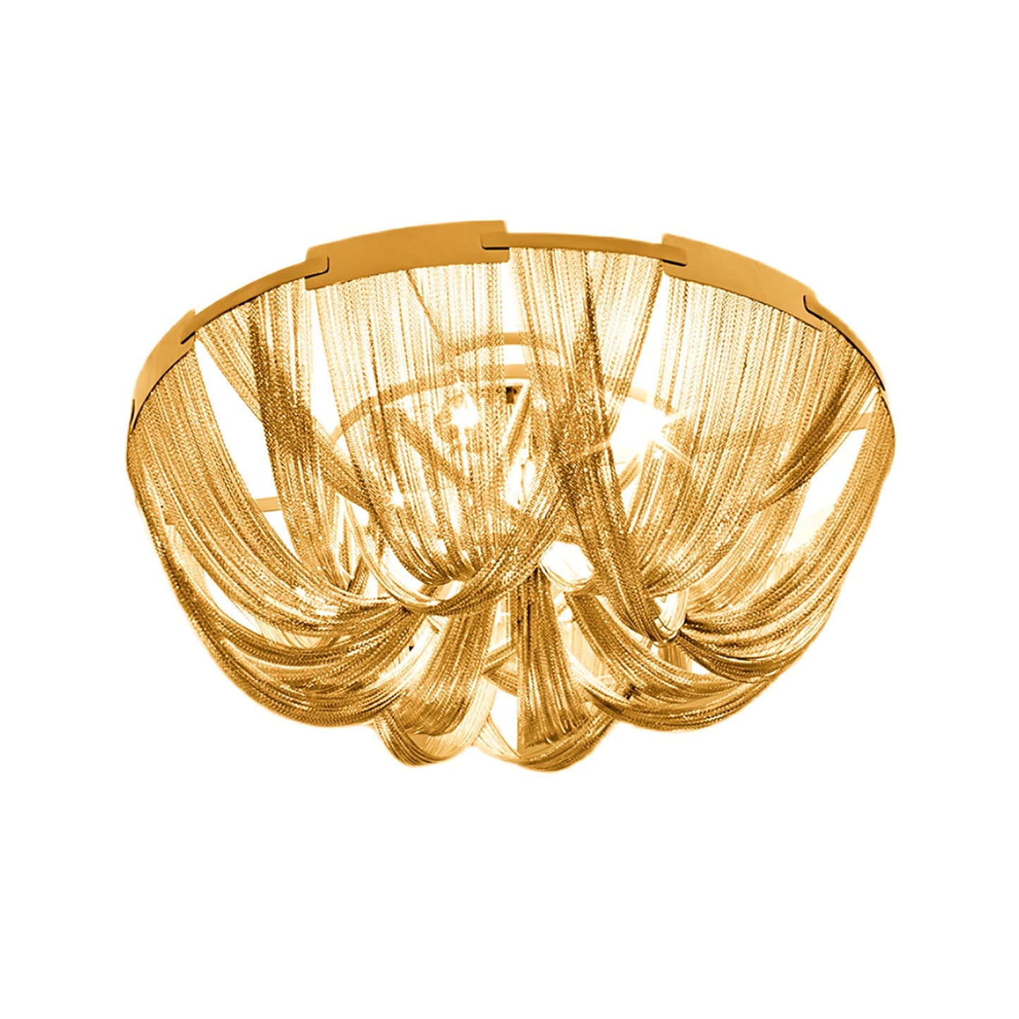 Aluminum Chain Ceiling Light | Modern Metal Design | Gold & Silver Options