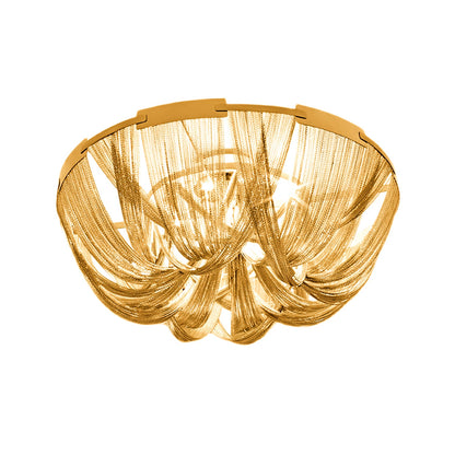 Aluminum Chain Ceiling Light | Modern Metal Design | Gold & Silver Options