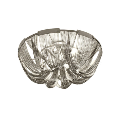 Aluminum Chain Ceiling Light | Modern Metal Design | Gold & Silver Options