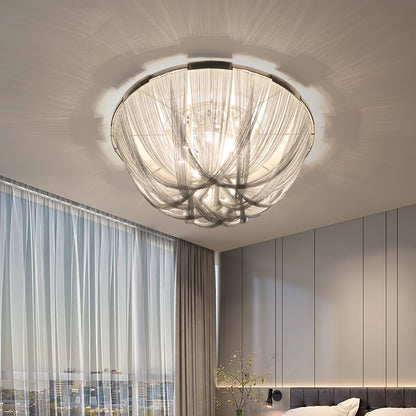 Aluminum Chain Ceiling Light | Modern Metal Design | Gold & Silver Options
