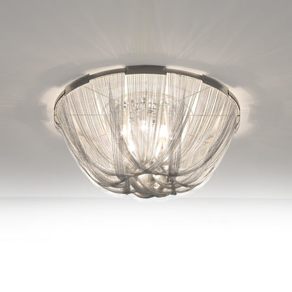 Aluminum Chain Ceiling Light | Modern Metal Design | Gold & Silver Options