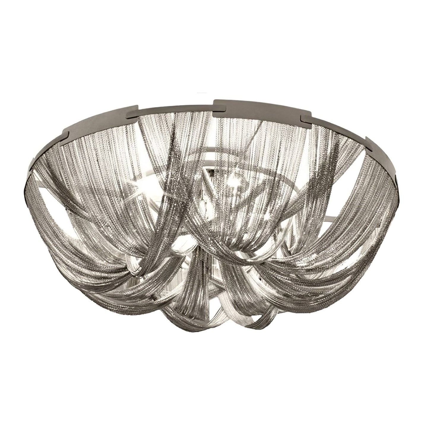 Aluminum Chain Ceiling Light | Modern Metal Design | Gold & Silver Options