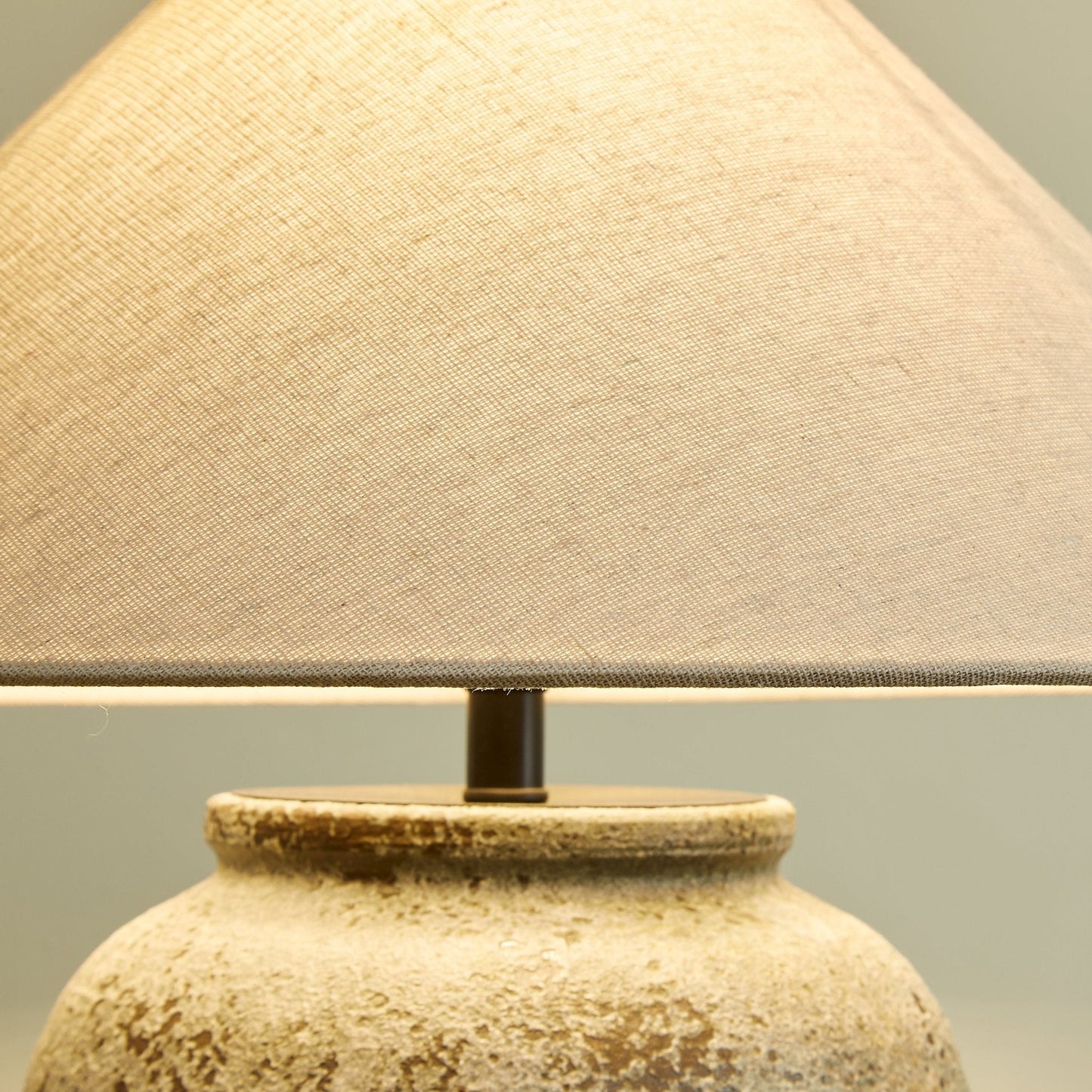 Ceramic Table Lamp | Aged Stone Finish | 55cm Height