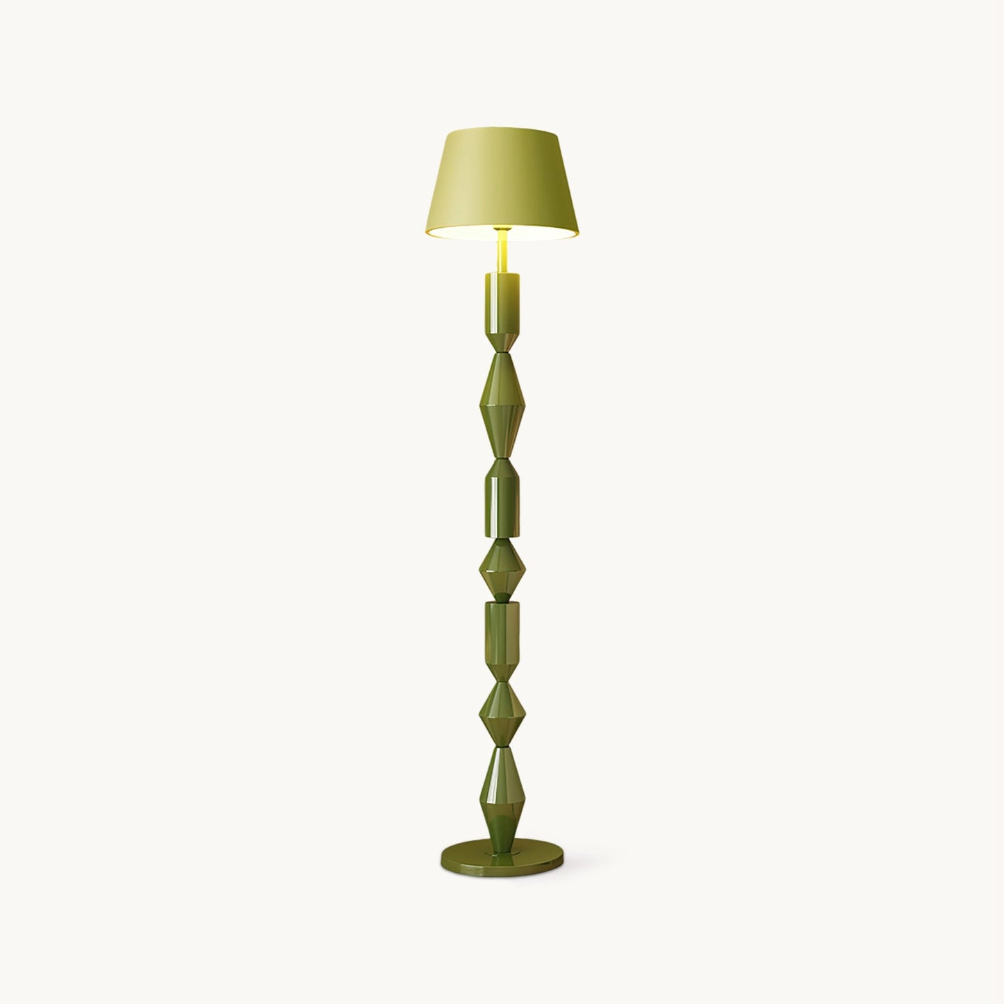 Tavira Floor Lamp | Metal & Fabric | Green, Black, Beige